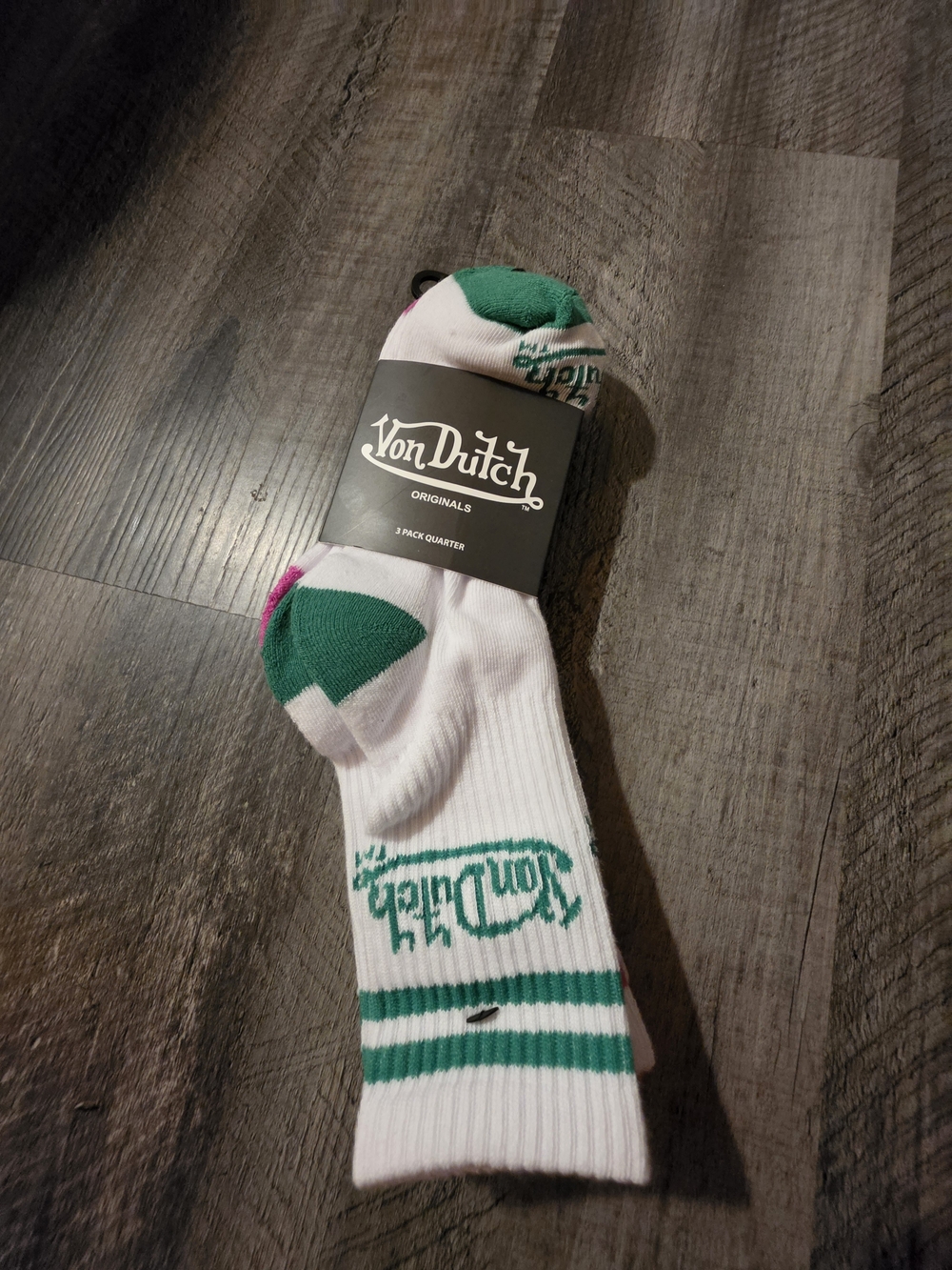 Von Dutch 3 Pack White Crew Socks